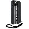 Etui KARL LAGERFELD Saffiano Athleisure Stripes Cord do Apple iPhone 15 Czarno-różowy Model telefonu iPhone 15