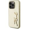 Etui KARL LAGERFELD Wrinkled Metal Signature do Apple iPhone 15 Pro Max Złoty Seria telefonu iPhone