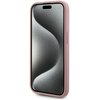 Etui KARL LAGERFELD Wrinkled Metal Signature do Apple iPhone 15 Pro Różowy Dominujący kolor Różowy