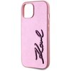Etui KARL LAGERFELD Wrinkled Metal Signature do Apple iPhone 15 Różowy Typ Etui nakładka