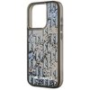 Etui KARL LAGERFELD Liquide Glitter Monogram Gradient do Apple iPhone 15 Pro Czarny Typ Etui nakładka
