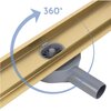 Odpływ liniowy REA Neox Pro G2704 Złoty szczotkowany 90 cm Przepływ [l/min] 27
