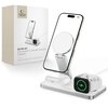 Ładowarka indukcyjna TECH-PROTECT QI15W-A47 3w1 MagSafe Biały