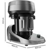 Na zdjęciu znajduje się wielofunkcyjny robot kuchenny w kolorze srebrnym i czarnym, z widocznymi wymiarami: wysokość 33,9 cm, szerokość 49,6 cm, głębokość 30,9 cm. Na urządzeniu widoczne są napisy: "CHEFCROWN", "Unique XL", "Mambo", oraz "cecotec".