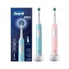 Szczoteczka rotacyjna ORAL-B Pro 1 + Szczoteczka rotacyjna ORAL-B Pro 1 Różowy