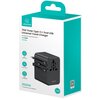 Adapter podróżny USAMS Travel Adapter CC310 Czarny Kolor Czarny