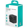 Adapter podróżny USAMS Travel Adapter CC308 Czarny Kolor Czarny