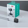 Pudełko z produktem AUKEY MagFusion 3-in-1 Pro z widocznym tekstem: "Qi2 MagSafe Fast Wireless Charging Station with Active Cooling" oraz "2 YEAR WARRANTY". Obok pudełka znajdują się dwa kable oraz czarny adapter z logo AUKEY.