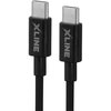 Kabel USB-C - USB-C XLINE 60W 1 m Czarny Złącze 1 USB-C