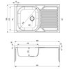 Zlewozmywak DEANTE Tango ZM5 311P Stal dekor Komora 1 370 x 415 x 160 mm
