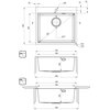 Zlewozmywak DEANTE Olfato Precious ZPO D10B Titanium Komora 1 500 x 400 x 200 mm