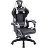 Fotel DEFENDER Companion Czarno-biały Materiał obicia Skóra ekologiczna