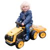 Traktor dla dziecka EVO Trailer z Przyczepką Żółto-czarny Maksymalna prędkość [km/h] 3