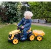 Traktor dla dziecka EVO Trailer z Przyczepką Żółto-czarny Funkcje dodatkowe Sygnał dźwiękowy