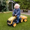 Traktor dla dziecka EVO Trailer z Przyczepką Żółto-czarny Klakson Tak