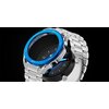Smartwatch IMIKI Xplorer Oyster Srebrno-niebieski Pulsometr Tak