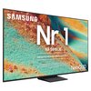 Telewizor z kolorowym, abstrakcyjnym tłem na ekranie, z dużym napisem "Nr 1 NA ŚWIECIE" oraz mniejszym "Najczęściej kupowane telewizory od 19 lat". W lewym górnym rogu widoczne jest logo "SAMSUNG", a w prawym dolnym rogu napis "Neo QLED".