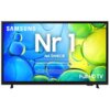 Telewizor z kolorowym tłem przedstawiającym niebieskie i zielone bąbelki, z widocznym logo "SAMSUNG" oraz dużym napisem "Nr 1 NA ŚWIECIE". Na ekranie znajduje się również tekst "Najczęściej kupowane telewizory od 13 lat" oraz "Full HD TV".