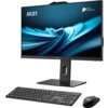 Komputer stacjonarny z monitorem o przekątnej 23,8 cala, klawiaturą i myszką, na ekranie widoczna jest grafika z niebieskimi falami oraz logo "MSI" i napis "Pro Series". Na obudowie monitora oraz klawiaturze znajduje się logo "MSI".