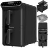 Air Fryer Frytkownica beztłuszczowa TURBOTRONIC TT-AF500D Czarny z podwójnym koszem