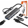 Hub ZENWIRE COMBO BS-HC502 7w1 USB 3.2 Gen. 1, Pasywny Liczba portów wyjściowych [szt.] 5