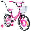 Rower dziecięcy GERMINA BMX 16 cali dla dziewczynki Czarno-różowy