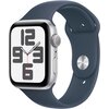 Apple Watch SE 2gen GPS 44mm koperta z aluminium (srebrny) + pasek sportowy rozmiar S/M (zimowy błękit)