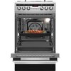 Kuchnia AMICA 58GET3.43HZPTADPFA(XX) Termoobieg Rożen Drabinki Prowadnice teleskopowe Pizza 300˚C Kolor frontu piekarnika Inox