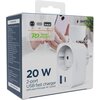 Ładowarka sieciowa GEMBIRD TA-ACPDQC20-01-W 20W Biały Rodzaj złącza USB-C - 1 szt.