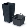 Doniczka PROSPERPLAST Furu Square DFSH240-S433 19L Antracytowy Materiał Tworzywo sztuczne