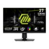 Monitor MSI z wyświetlaczem pokazującym futurystyczną grafikę i różne specyfikacje: "27 4K UHD 3840 x 2160", "4K 160Hz", "DUAL MODE FHD 320Hz", "RAPID IPS", "0.5ms GTG", "VESA CERTIFIED DisplayHDR", "AI-VISION". Na obudowie widoczne jest logo "MSI" oraz n