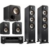 Kino domowe DENON AVR X1800 + POLK AUDIO ES60 + ES15 + ES35C + ES8SUB Czarny