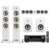 Kino domowe DENON AVR-X1800 + POLK AUDIO Signature elite ES60 + ES15 + ES35C Czarno-biały