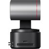 Cylindryczna kamera w kolorze srebrnym z czerwonym akcentem na górze, zamontowana na czarnym, obrotowym uchwycie. Na podstawie znajdują się porty USB oraz otwory wentylacyjne.