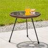 Stolik ogrodowy PATIO Arthur Brązowy Materiał Stal
