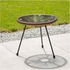 Stolik ogrodowy PATIO Arthur Brązowy Materiał Szkło