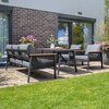 Zestaw mebli ogrodowych PATIO Ada Antracyt Kształt blatu Prostokątny