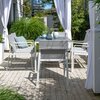 Zestaw mebli ogrodowych PATIO Lea Biały Materiał wykonania blatu Szkło hartowane