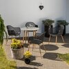Zestaw mebli ogrodowych PATIO Igor Czarny Kształt blatu Okrągły