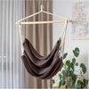 Fotel hamakowy podwieszany PATIO 47548 Brązowy Materiał Bawełna