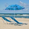 Leżak plażowy PATIO Caldo Niebieski Materiał Stal
