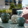 Lampion ceramiczny MY HOME Tropic 66567 Zielony Kolor Zielony