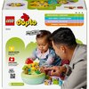Pudełko przedstawia zestaw LEGO DUPLO z numerem 10441, zatytułowany "Sorter kształtów: dom szczeniaczków". Na opakowaniu widnieje logo LEGO, napis "IMAGINATION AND CREATIVITY", oraz teksty: "CREATIVE SOLUTIONS", "LEARN PATIENCE", "FINE MOTOR SKILLS", a ta