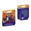 Opakowanie produktu "LEGO 71050 Minifigurki Spider-Man: Poprzez multiwersum (1 figurka)" marki LEGO, przedstawia różne postacie z serii Spider-Man na tle miejskiego krajobrazu. Na opakowaniu widnieje napis "minifigures" oraz informacja "12 to collect", a także oznaczenie wiekowe 5+.