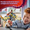 Na zdjęciu widoczny jest zestaw LEGO przedstawiający Mecha smoczego jeźdźca z serii Ninjago, trzymany przez dziecko. W górnej części obrazu znajduje się tekst: "Rozwija wyobraźnię dzieci i umiejętności budowania".