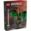 Pudełko zestawu LEGO Ninjago Legends przedstawia dużego, zielonego smoka-strażnika z rozpostartymi skrzydłami, stojącego na skomplikowanej podstawie z elementami architektonicznymi. Na opakowaniu widnieje napis: "LEGO NINJAGO LEGENDS THE GUARDIAN DRAGON 1