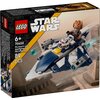 Pudełko zestawu LEGO przedstawia mikromyśliwiec Jedi Plo Koona z serii Star Wars, z widoczną figurką pilota w kokpicie. Na opakowaniu znajdują się napisy: "LEGO", "Star Wars", "6+", "75400", "Plo Koon's Jedi Starfighter Microfighter", "89 pcs".
