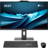 Na zdjęciu widoczny jest komputer stacjonarny z monitorem, klawiaturą i myszką. Na ekranie monitora znajduje się logo "MSI" oraz napis "PRO SERIES" na tle abstrakcyjnej, niebieskiej grafiki.