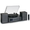 Wieża z gramofonem LENCO MC-460BK Czarna,Odtwarzacz CD/-R/-RW,Wi-Fi,Radio internetowe,FM/DAB+,wyświetlacz LCD