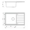 Zlewozmywak DEANTE Avior ZPA 0113 Satyna Komora 1 400 x 400 x 215 mm
